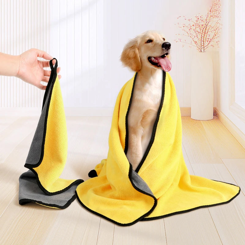 Asciugamano Super Assorbente in Microfibra per Cani | Asciugatura Rapida per Tutte le Taglie