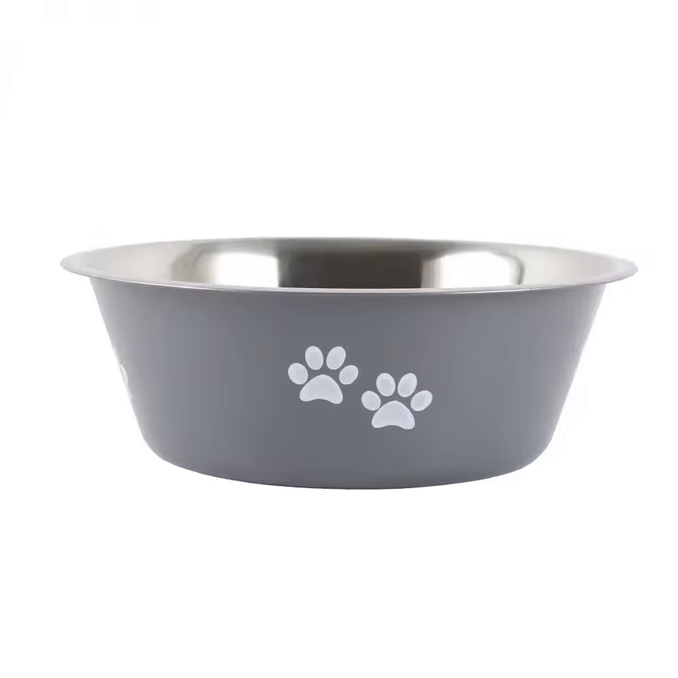 Ciotola in Acciaio Inox Antiscivolo per Cani | Perfetta a Terra o con Supporto Rialzato