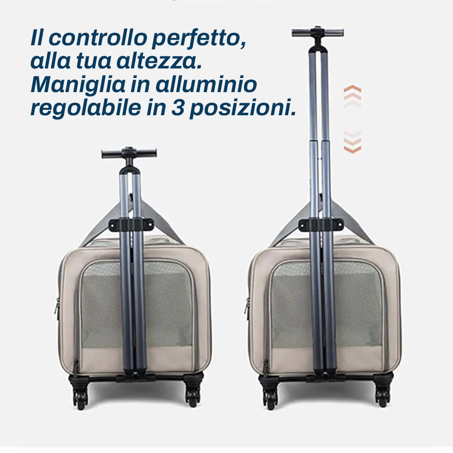 Trolley 3-in-1 per Cani e Gatti | Il Trasportino Versatile per Città e Viaggi