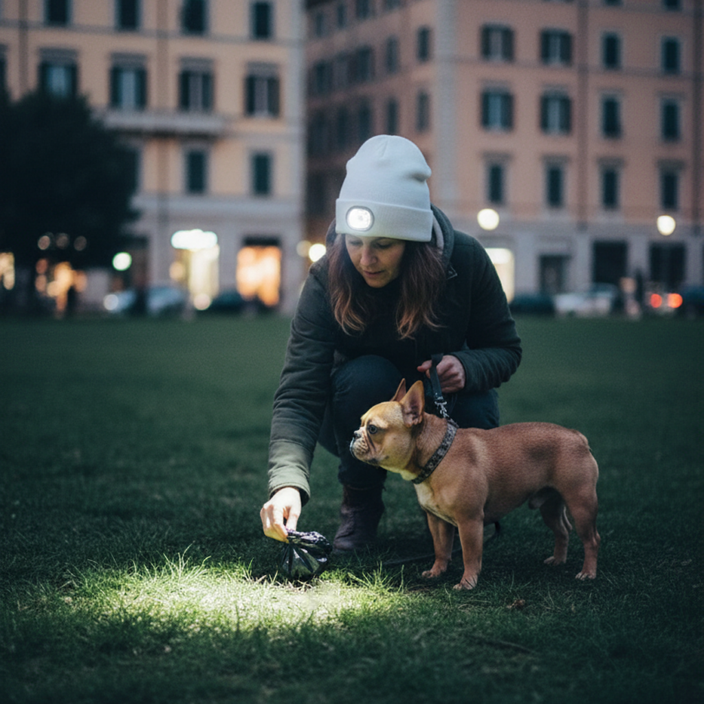 Berretto con Luce LED Ricaricabile USB | Sicurezza per le Tue Passeggiate al Buio