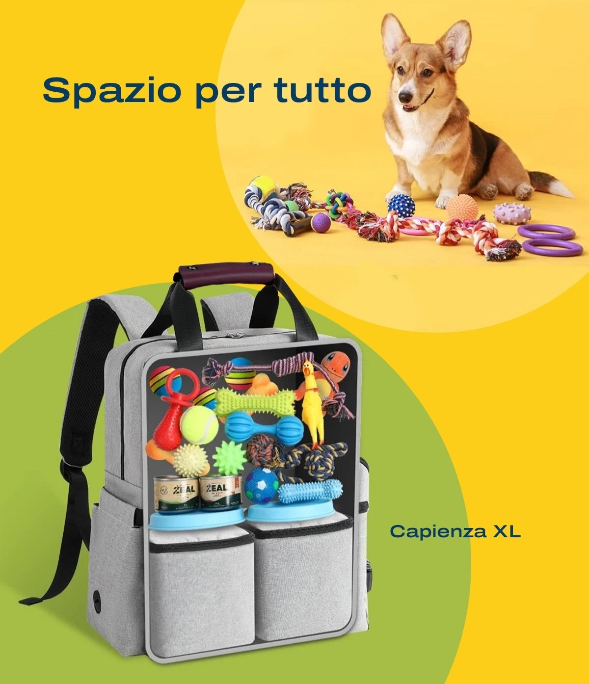 Zaino Weekend "All-in-One" | Il Kit da Viaggio Completo per Cani