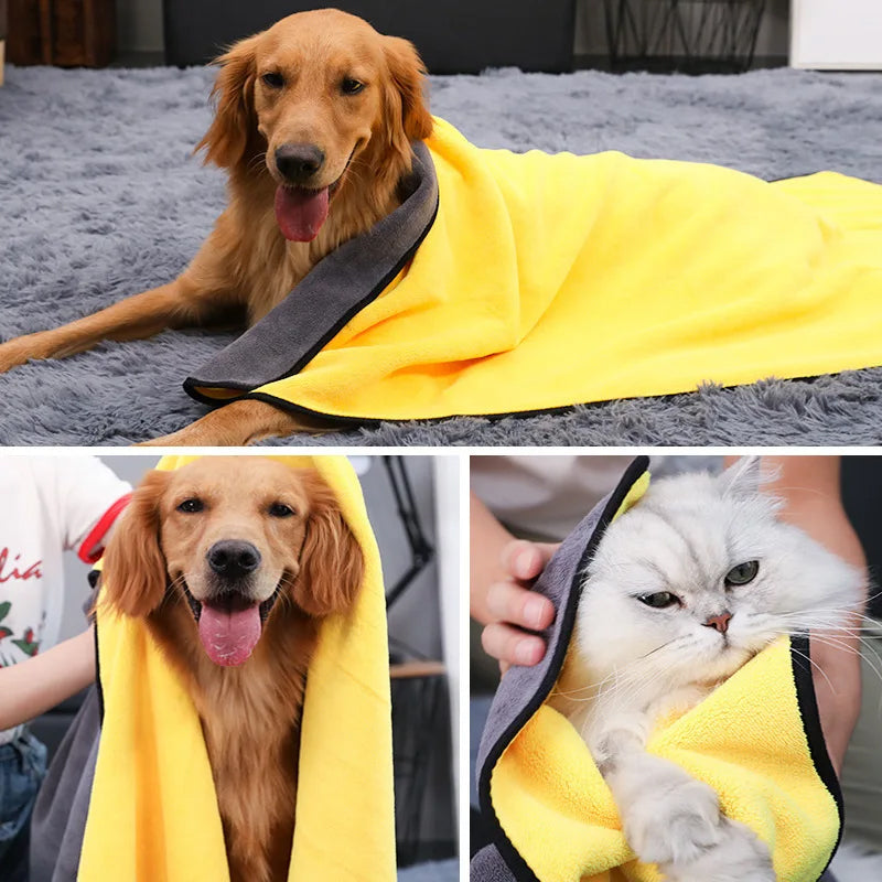 Asciugamano Super Assorbente in Microfibra per Cani | Asciugatura Rapida per Tutte le Taglie