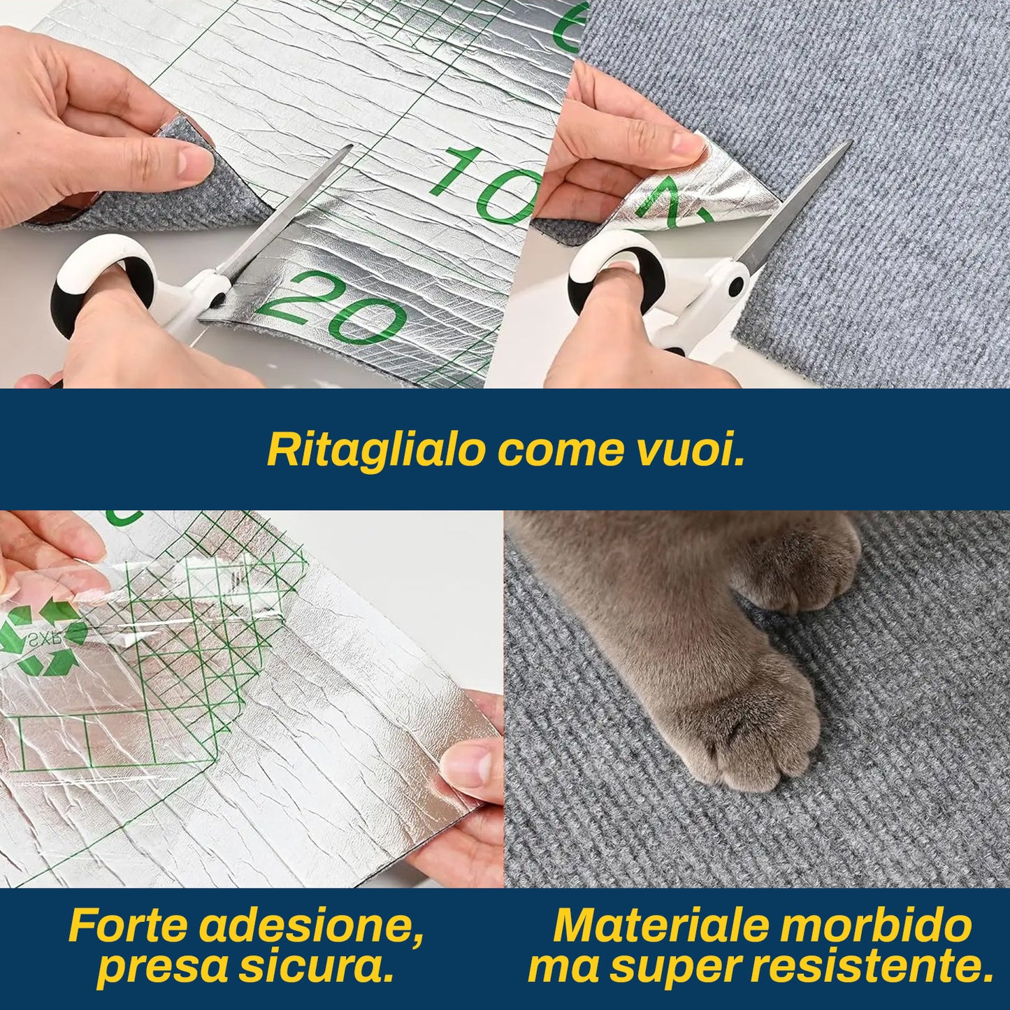 Tappeto tiragraffi adesivo in rotolo | La protezione su misura per mobili e tiragraffi