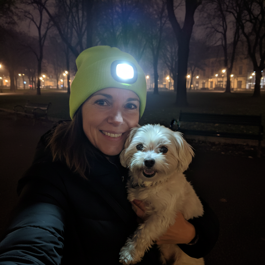Berretto con Luce LED Ricaricabile USB | Sicurezza per le Tue Passeggiate al Buio