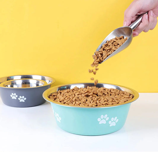 Ciotola in Acciaio Inox Antiscivolo per Cani | Perfetta a Terra o con Supporto Rialzato