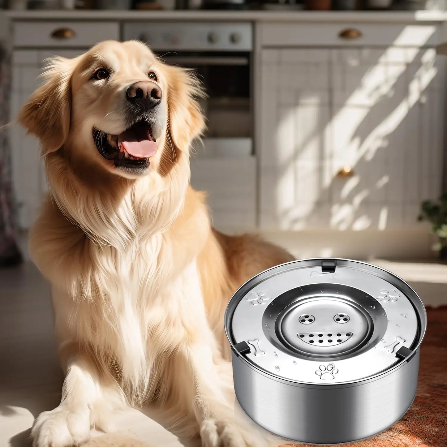Pavimenti Asciutti, Cani (e umani) Felici | Ciotola Antischizzo Acciaio Inox 1 e 3 Litri