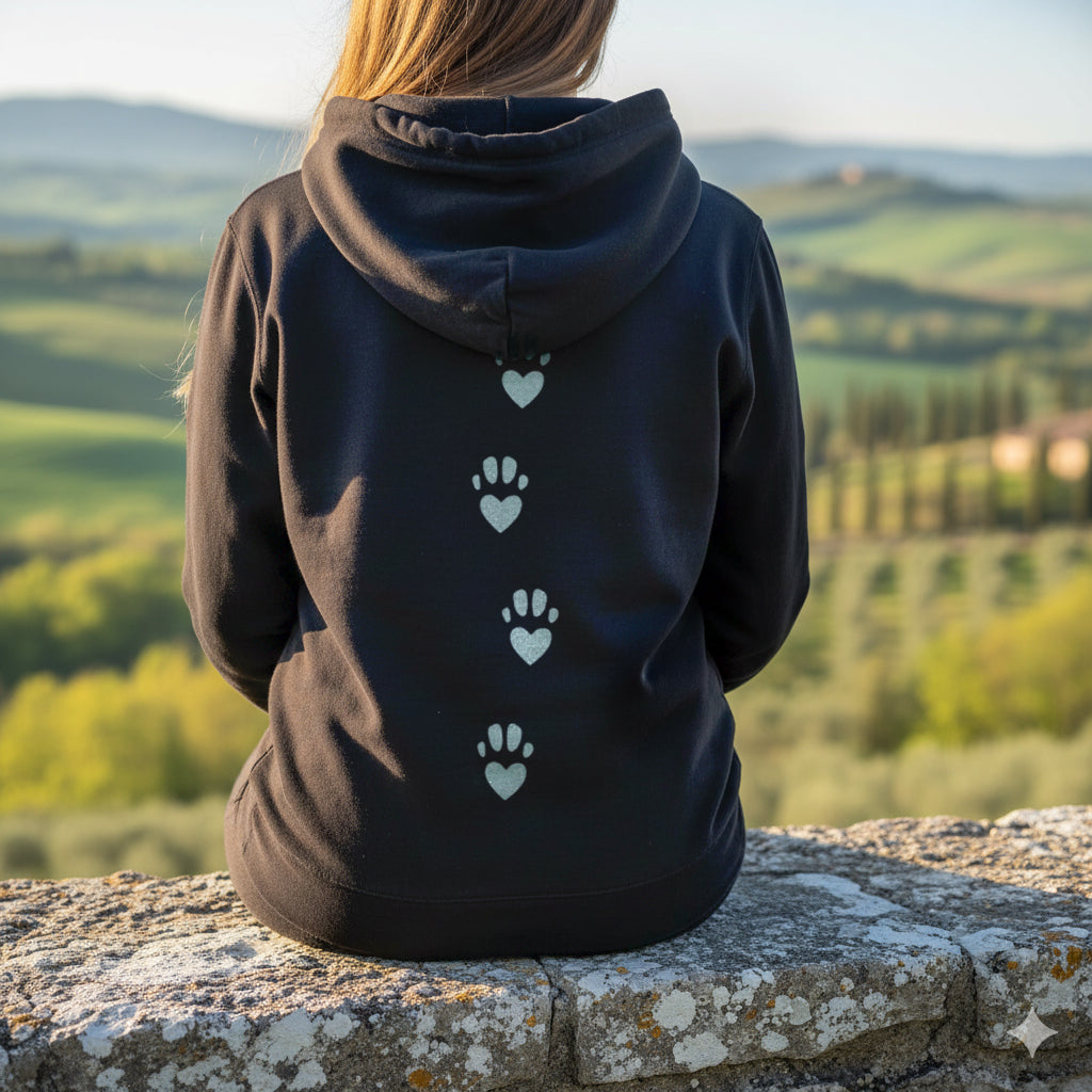 Felpa Dog Lover con Cappuccio | Stampa "Life is Better With Dog"