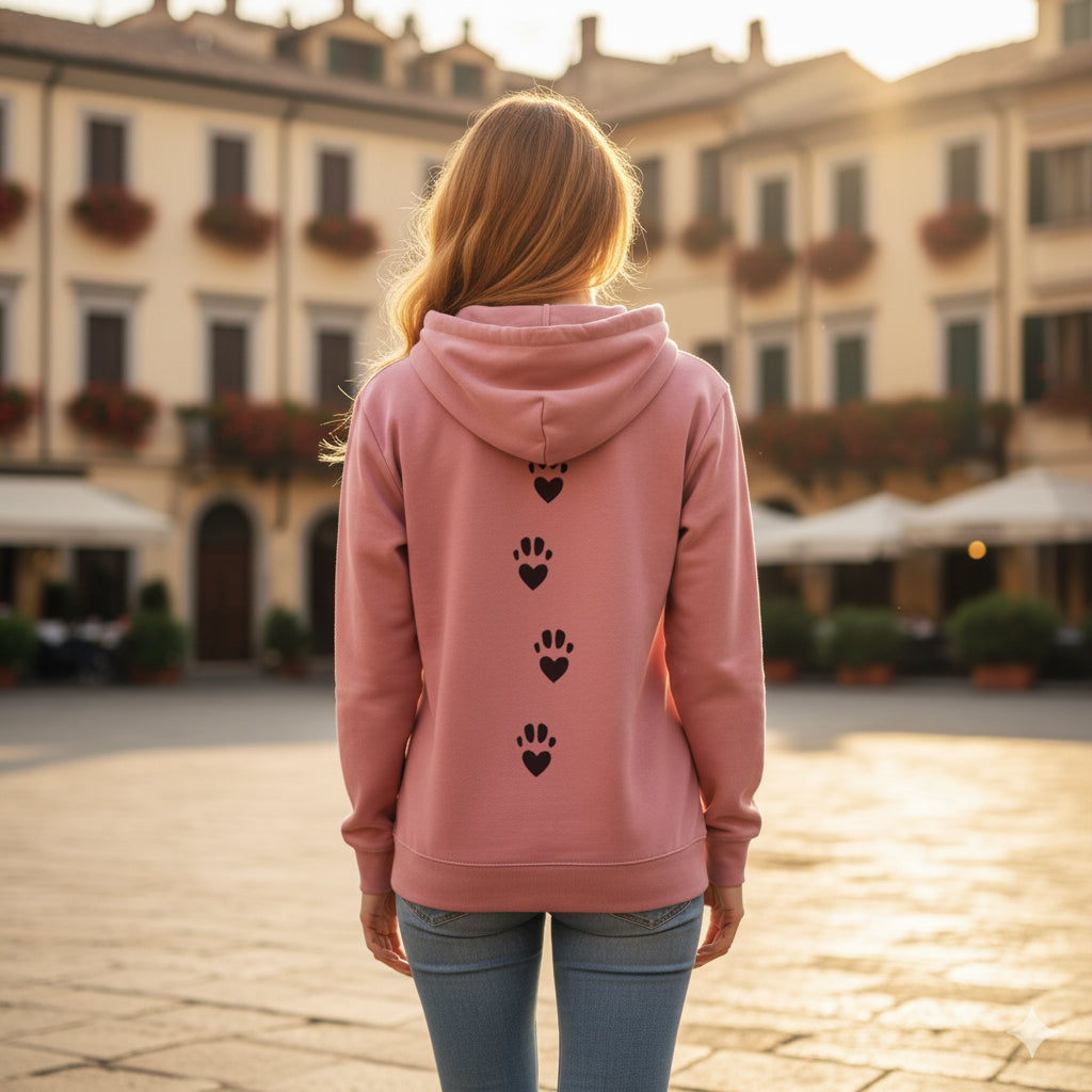 Felpa Dog Lover con Cappuccio | Stampa "Life is Better With Dog"