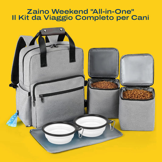 Zaino Weekend "All-in-One" | Il Kit da Viaggio Completo per Cani