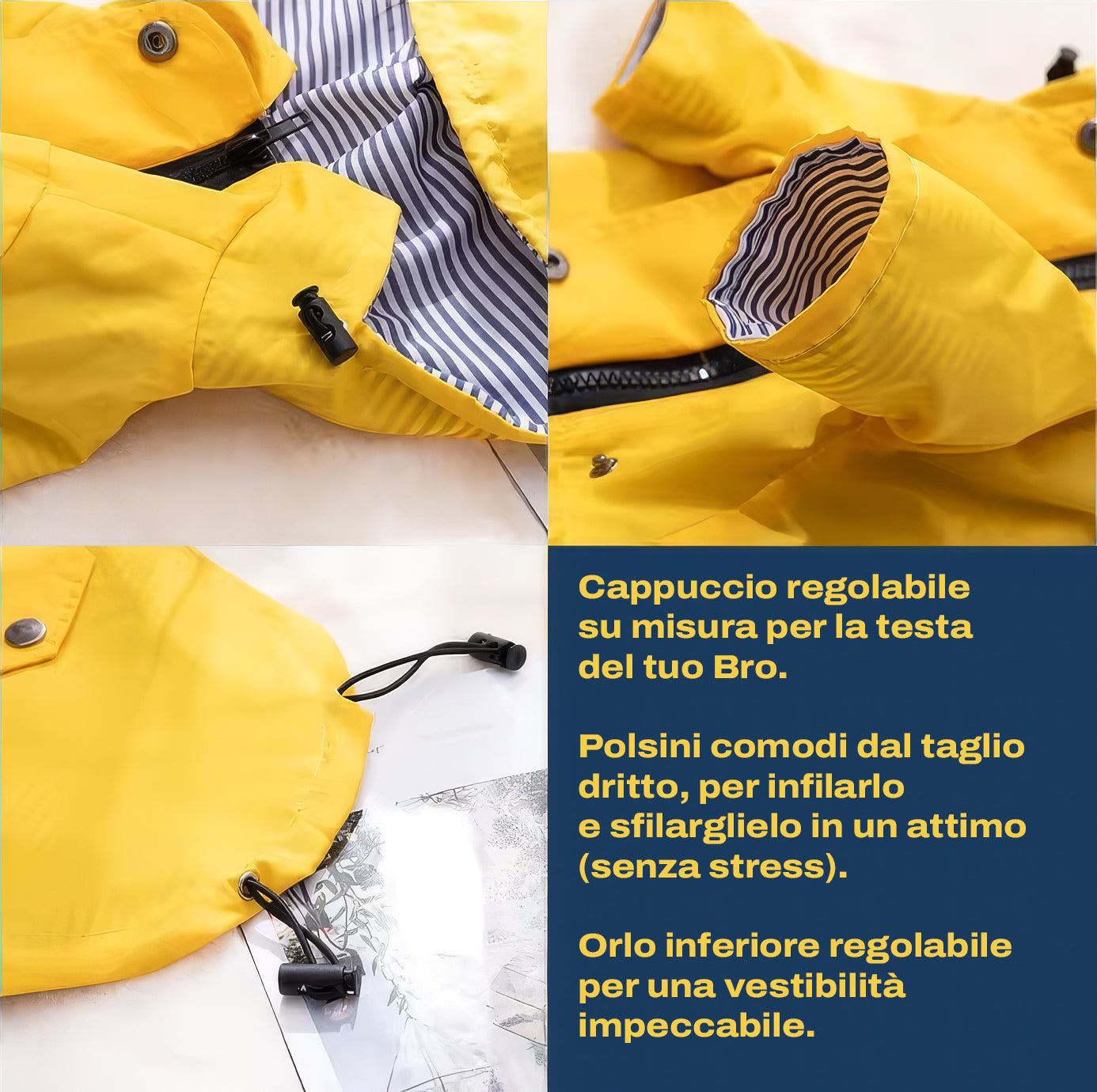 Impermeabile per Cani a Doppio Strato Waterproof | Niente ferma la vostra voglia di esplorare