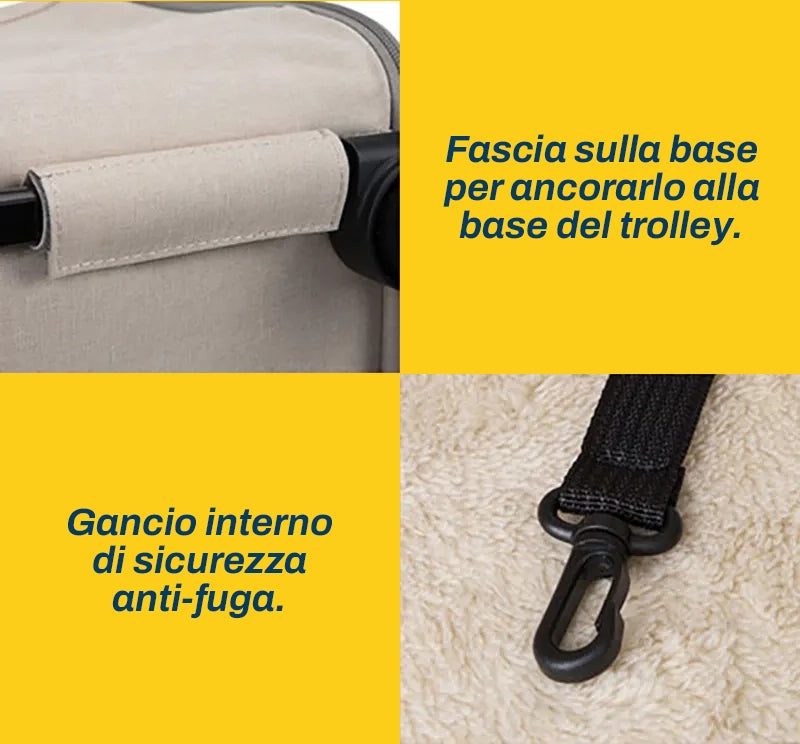 Trolley 3-in-1 per Cani e Gatti | Il Trasportino Versatile per Città e Viaggi