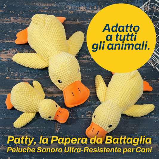 Patty, la Papera da Battaglia | Peluche Sonoro Ultra-Resistente per Cani