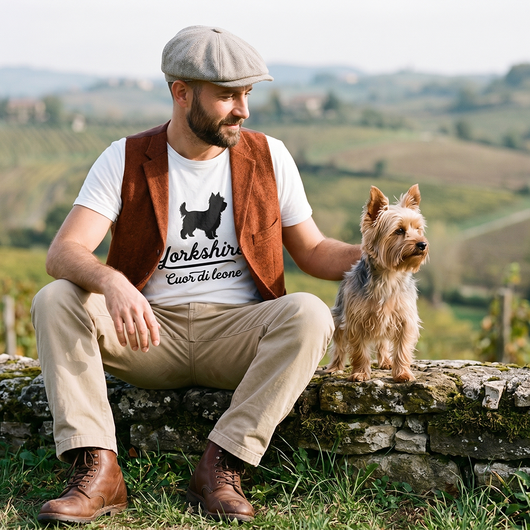 T-shirt BrancoBro: Dillo al mondo chi è il vero capobranco (Spoiler: ha 4 zampe) - T-Shirt Unisex Yorkshire